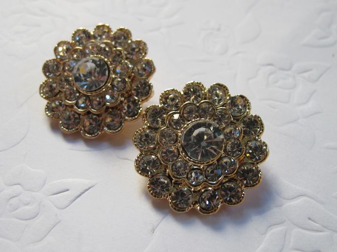 Hovedbilde Elegante bling knapper - gull