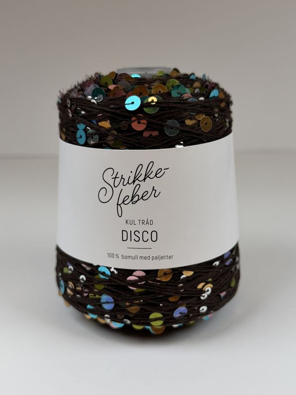 200g Disco #1612 Brun med flerfarga paljetter