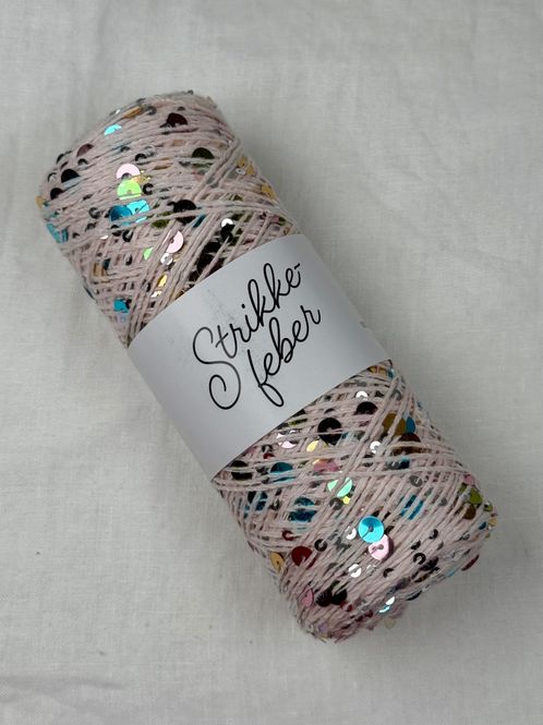 Hovedbilde 100g Disco - Lysrosa og flerfargede paljetter