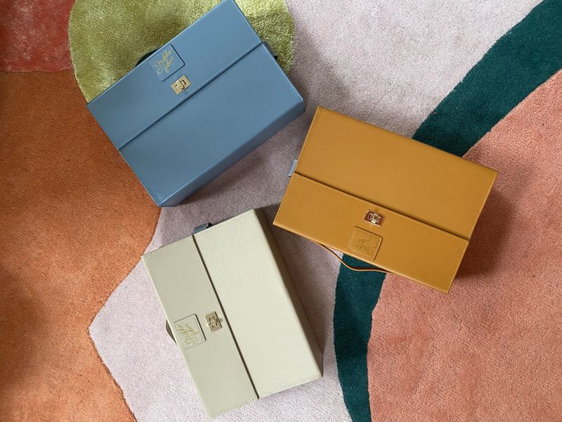 Rundpinneetui dobbel - Beige