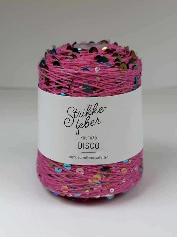 200g Disco #1009 Knallrosa med flerfarga paljetter