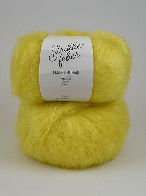 Hovedbilde Fluffy Mohair - Neon Gul FM803