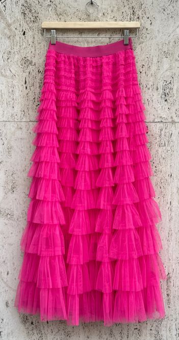 Hovedbilde Tyllskjørt - Neonrosa
