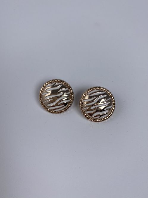 Hovedbilde Dyreprint hvit og gull 18 mm