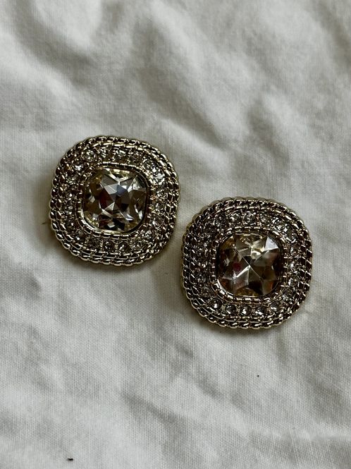 Hovedbilde Firkantede krystall knapper - 20mm