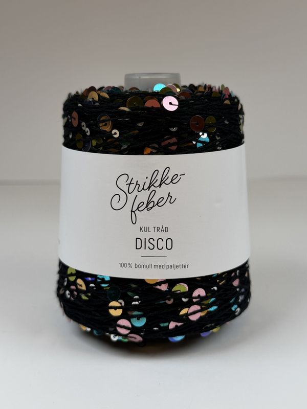 200g Disco #122 Sort med flerfarga paljetter
