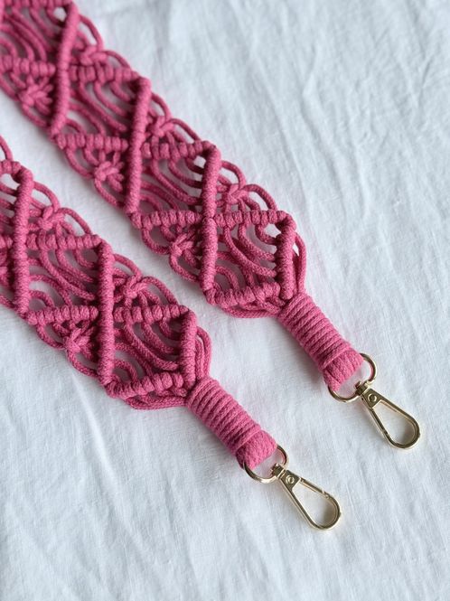 Hovedbilde Makramé lenke - Rosa