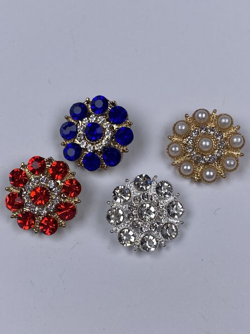 Hovedbilde Røde bling knapper 