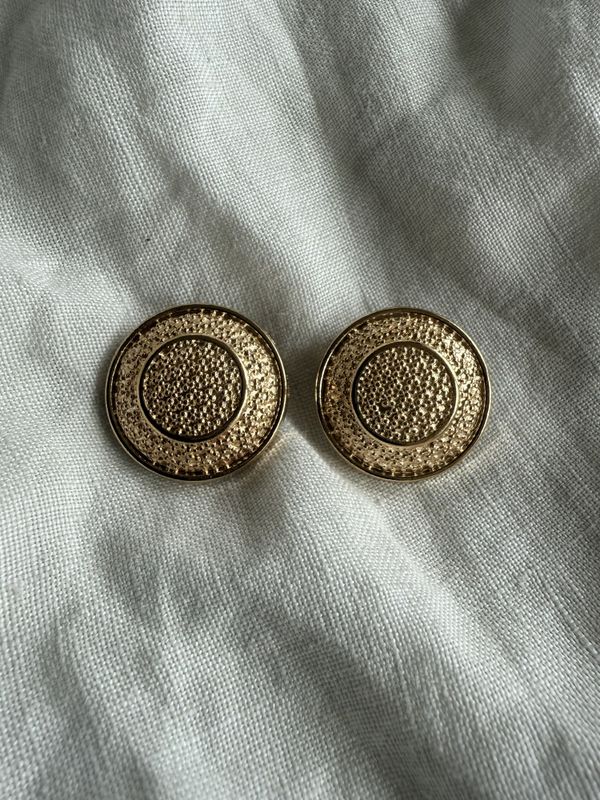 Mønstrete gullknapper - 22mm