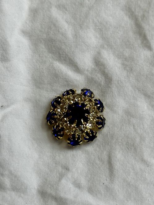 Hovedbilde Koboltblå bling knapper 