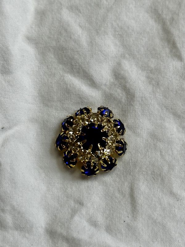 Koboltblå bling knapper 