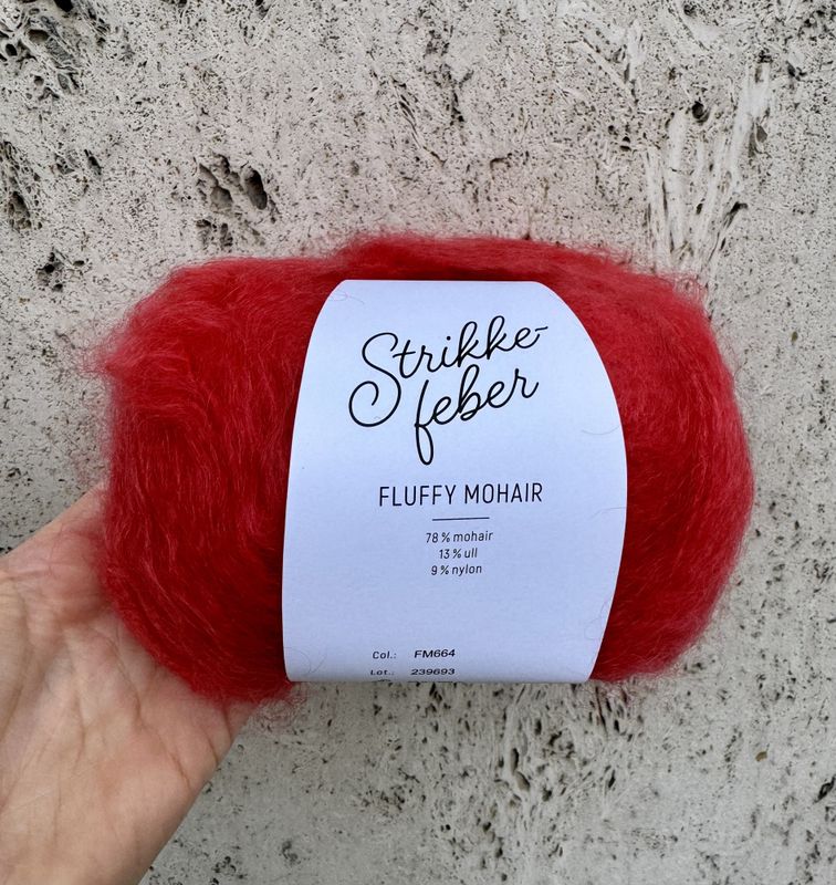 Fluffy Mohair - Poppy  Red FM664