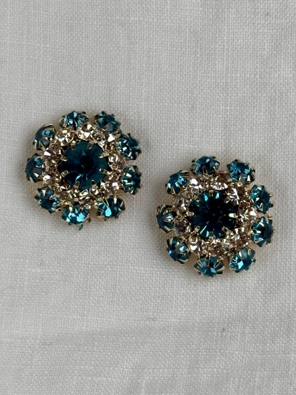 Turkis bling knapper 