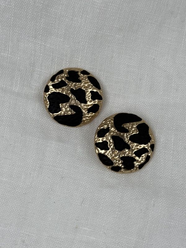 Runde Leopardknapp - Gull